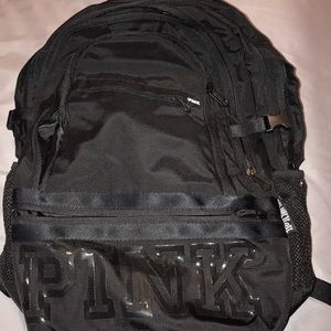PINK black backpack